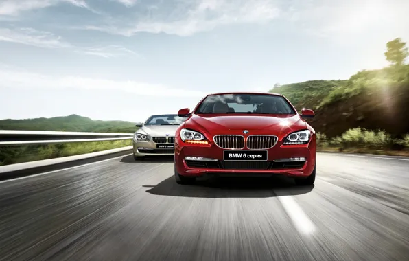 Red, BMW, speed, BMW, BMW M6