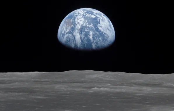 Planet, Earth, view from the moon
