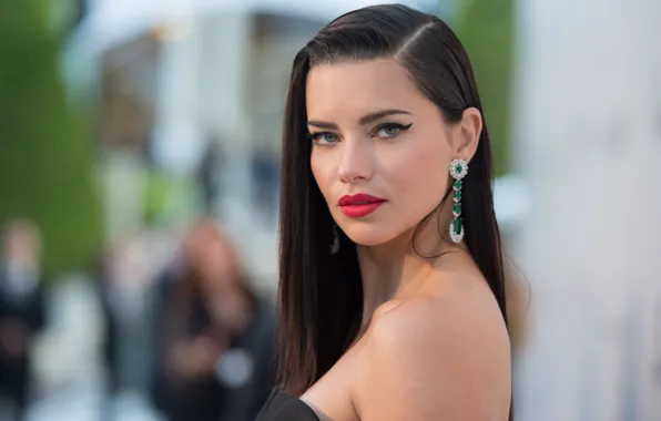 Look, earrings, makeup, Adriana Lima, Adriana Lima, photoshoot, look, Hair