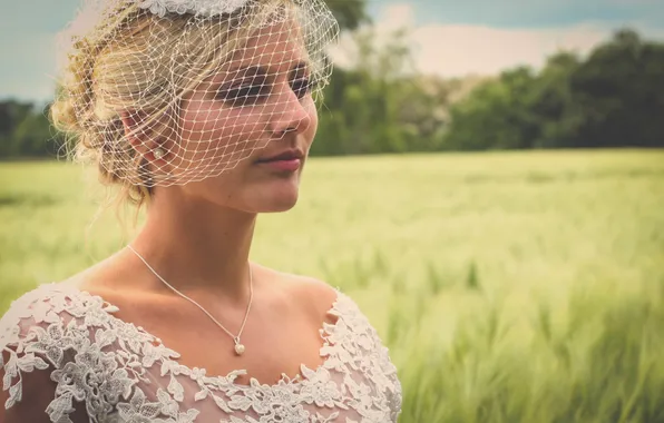 Girl, blonde, the bride