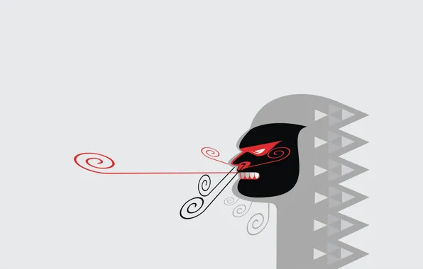 Picture face, dragon, vector, mask