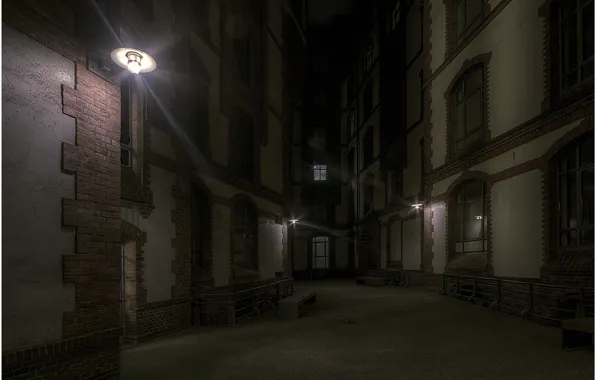 Light, night, street, Germany, lamps