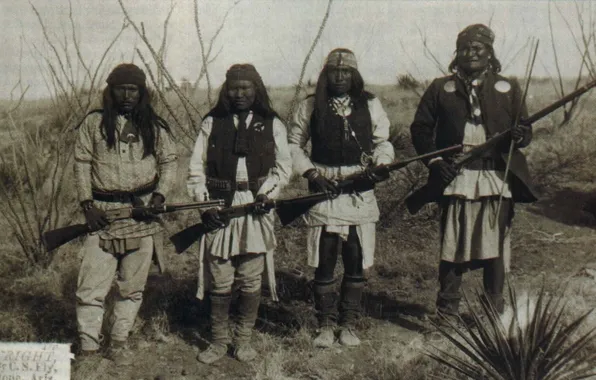 Native american, apache leader, Geronimo, first nations, nephew, 2 sons