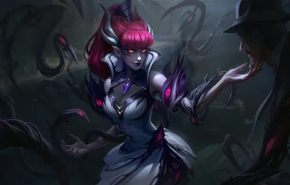 Art, League of Legends, Skin, LoL, Crime, Zyra, Crime City Nightmare