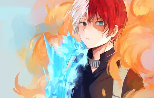 Fire, ice, guy, fire and ice, My Hero Academia, Boku No Hero Academy, Todoroki Shoto, …