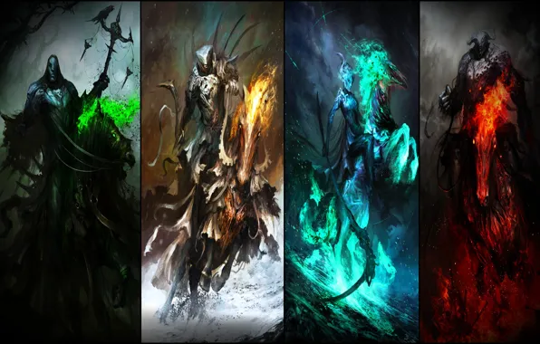Wallpaper, riders, the gods of hell, hell, evil riders