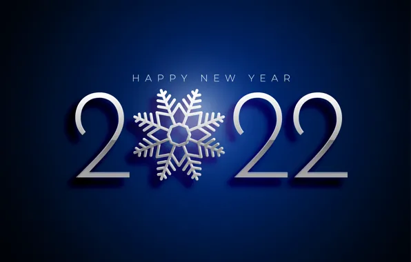 Picture figures, New year, silver, new year, happy, blue background, snowflake, luxury