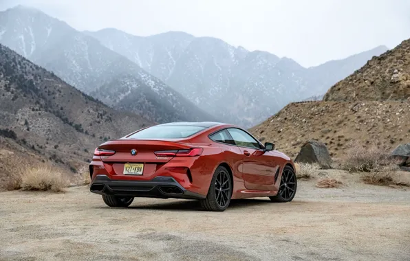 Mountains, coupe, BMW, 2018, 8-Series, 2019, dark orange, M850i xDrive