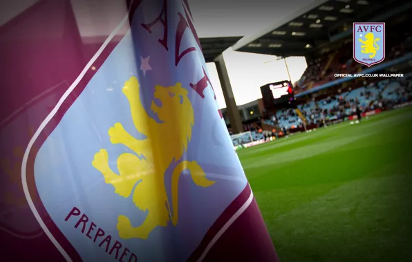 Wallpaper, sport, logo, stadium, football, flag, Aston Villa FC, Villa Park