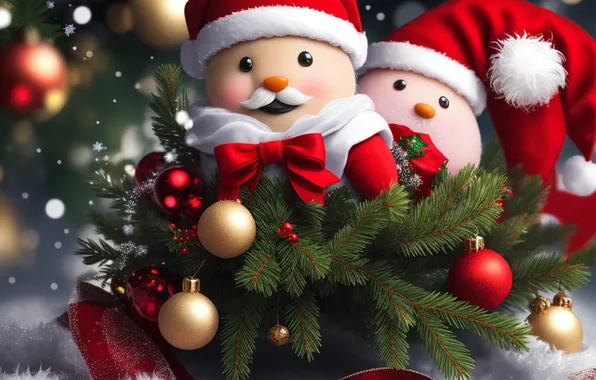 Toys, Christmas, New year, AI art, neural network