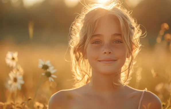 Field, summer, look, the sun, rays, light, flowers, nature