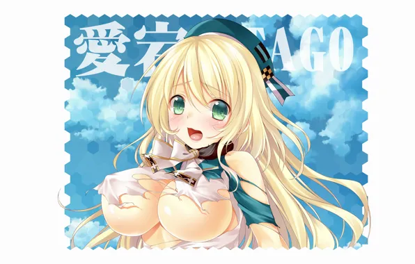 Girl, sexy, green eyes, long hair, boobs, anime, beautiful, pretty