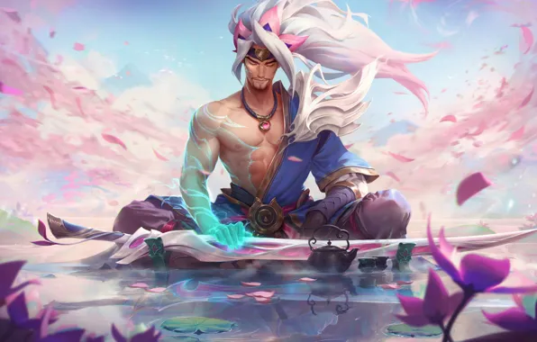 Picture League of Legends, Yasuo, Yasuo, The spirit flowering, Spirit blossom