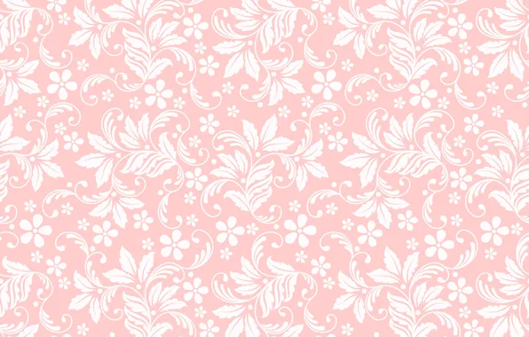 Texture, pink background, floral ornament, seamless