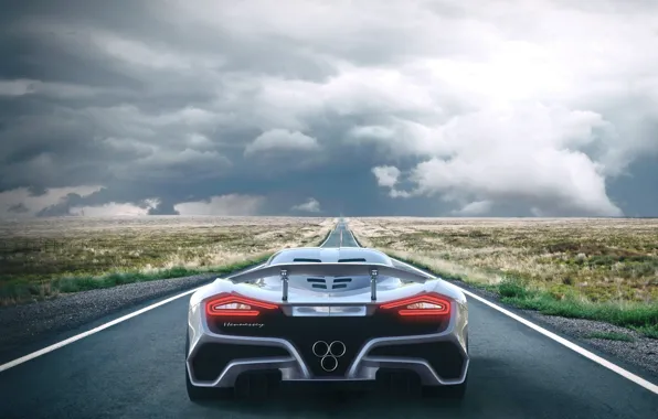 Supercar, rear view, Hennessey, hypercar, Venom F5