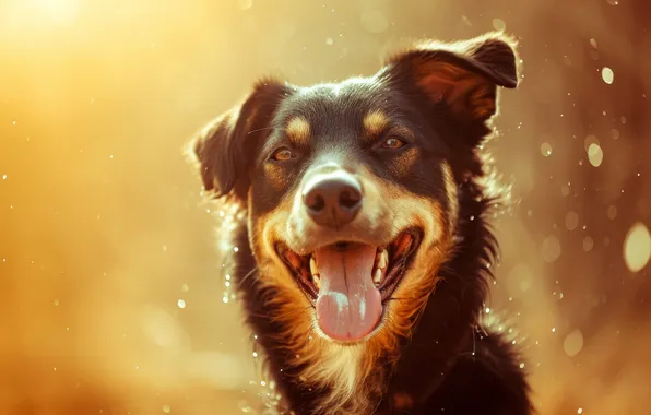 Language, look, light, pose, portrait, dog, face, AI art