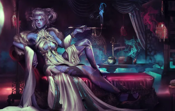 Girl, elf, World of Warcraft, warcraft, wow, night elf, Blizzard Entertainment
