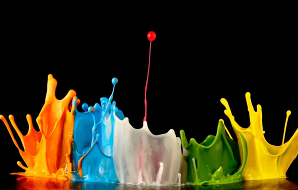 Picture paint, splash, explosion of colors