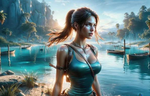 Picture lara croft, games, glory