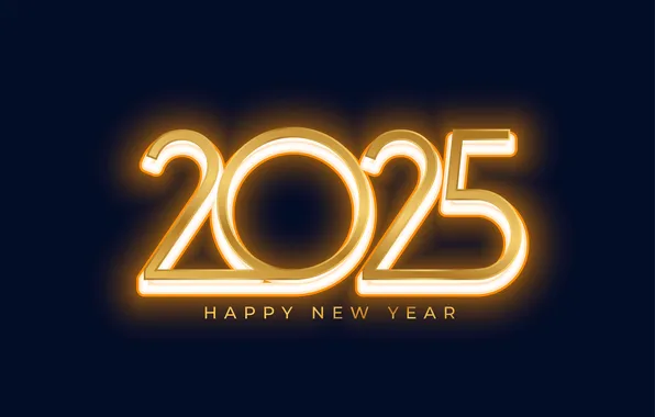 Light, lights, the dark background, the inscription, glow, figures, New year, gold