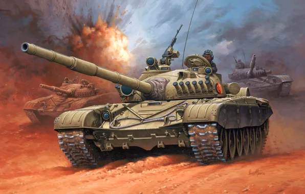 Figure, tank, Enzo Maio, NNA GDR, the national people's army, NVA, Nationale Volksarmee, T-72
