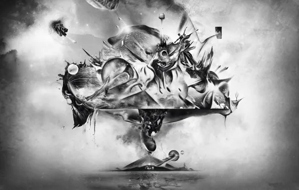 Picture eyes, line, fantasy, abstraction, figure, figure, abstraction