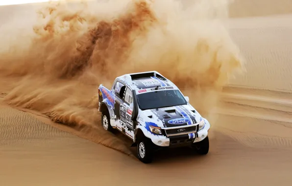 Picture Ford, Sand, Auto, Sport, Machine, Skid, Jeep, Rally