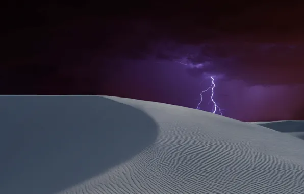 Picture the storm, desert, dunes