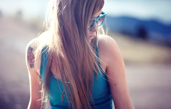 Picture GIRL, LOOK, TATTOO, GLASSES, TeraVena SUGIMOTO