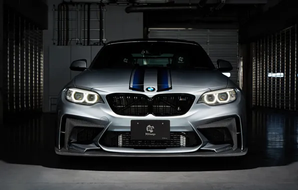 BMW, Light, Front, White, Face, 3D Design, BMW M2, M2 Competition