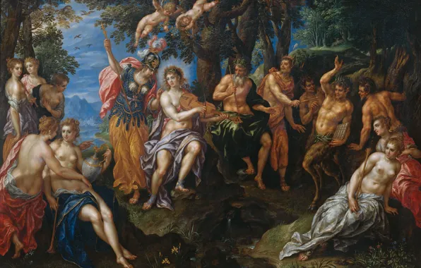 Picture picture, myth, The contest between Apollo and Pan, Hendrik de Klerk