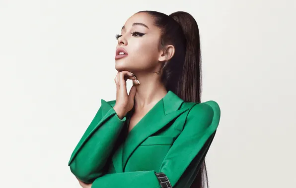 Picture girl, face, pose, photo, makeup, jacket, Ariana Grande, Givenchy