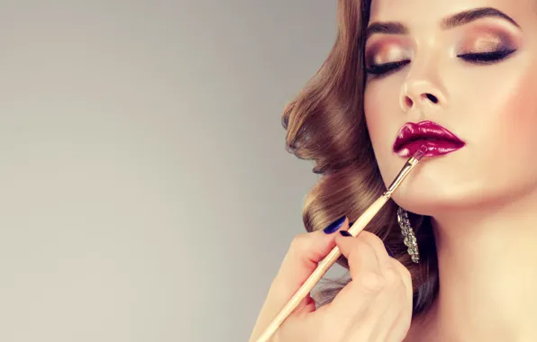 Face, eyelashes, makeup, lipstick, girl, EdwardDerule