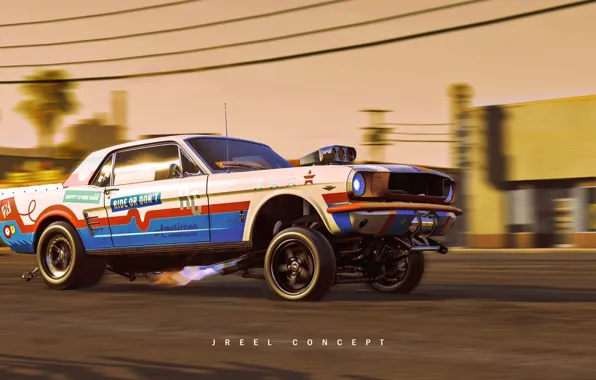 Mustang, Ford, ART, NFS, Ford Mustang, Concept Art, Game Art, NFS Payback