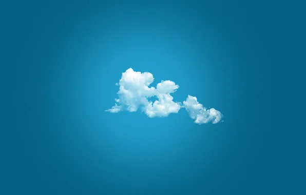 Picture clouds, minimalism, simple background