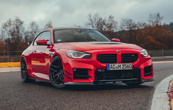 BMW, Red, Road, AC Schnitzer, BMW M2