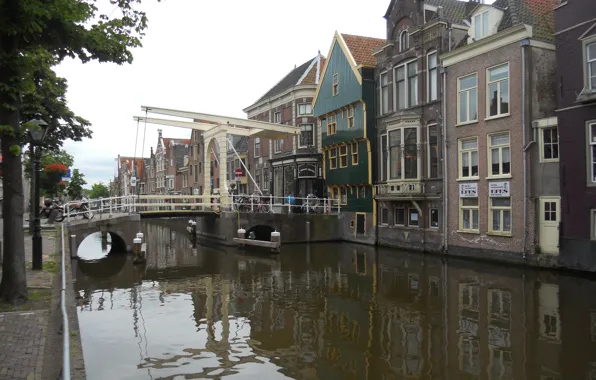 Picture Home, Bridge, Channel, Building, Holland, Bridge, Holland, Canal