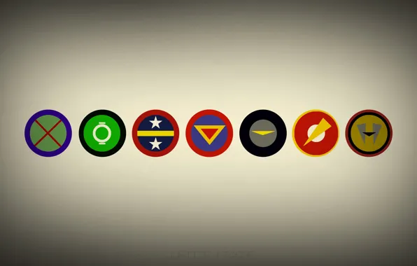 Picture style, minimalism, DC Comics, Justice League
