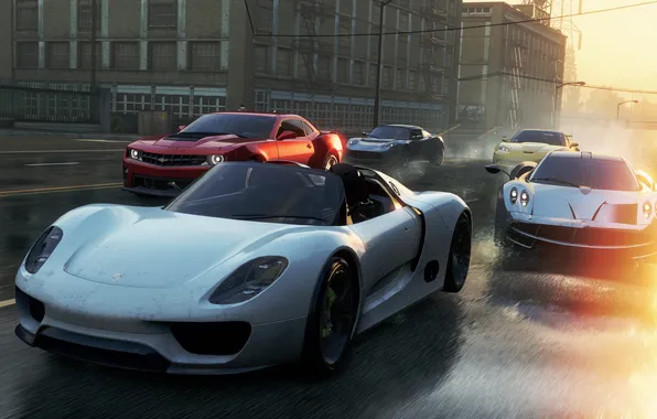 Picture street, race, McLaren, Porsche, Chevrolet, cars, Lotus, Need for Speed Most Wanted