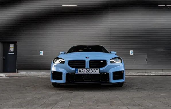 Picture car, BMW, front, headlights, M2, G87, 🤢, BMW M2 AT