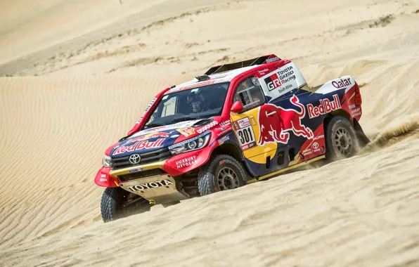 Sand, Auto, Sport, Machine, Speed, Race, Toyota, Hilux