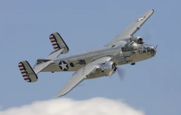 Picture bomber, American, twin-engine, average, Mitchell, B-25