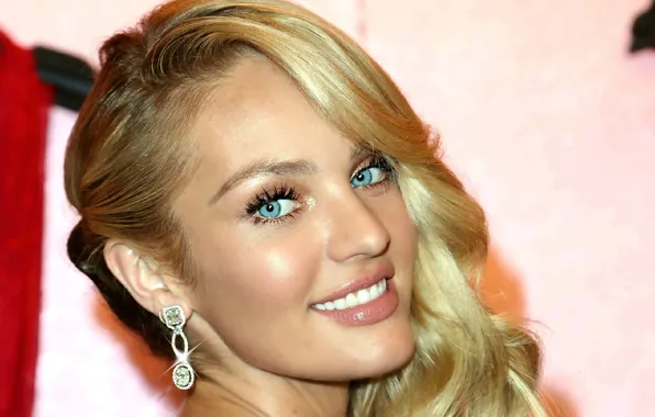 Picture smile, model, blonde, Candice Swanepoel