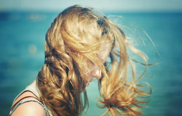 Sea, girl, blonde