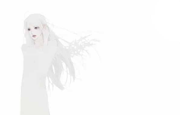 Girl, Ghost, white color