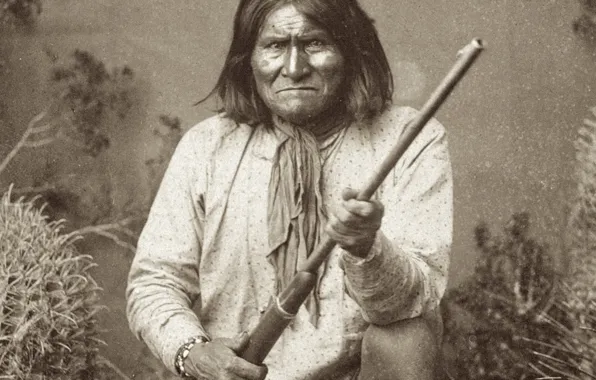 Picture warrior, apache leader, Goyahkla, Geronimo