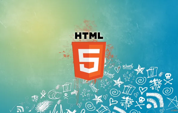 Network, paint, logo, spot, Internet, html5, hyper text markup language, html