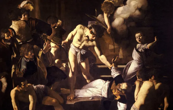 Picture, Caravaggio, mythology, Michelangelo Merisi da Caravaggio, The Martyrdom Of St. Matthew