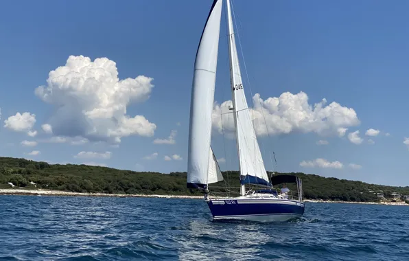 Sea, the way, movement, the wind, coast, yacht, captain, sails
