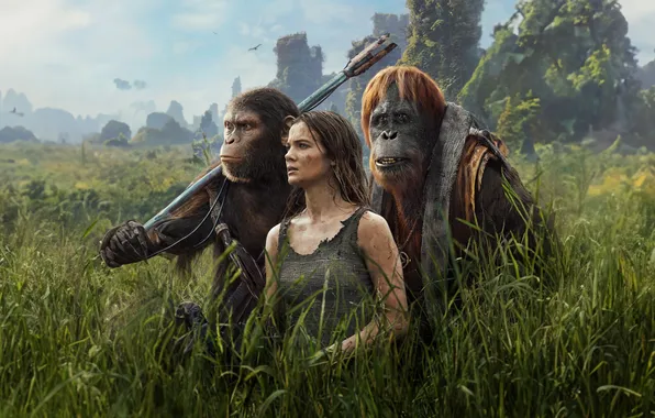 Fiction, characters, Freya Allan, Freya Allan, Kingdom of the Planet of the Apes, Planet of …
